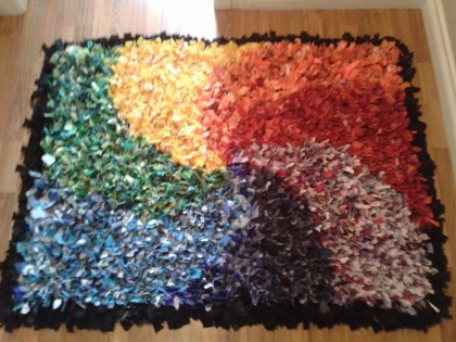 This is the rug the congregation made in the 2015-16 church year.